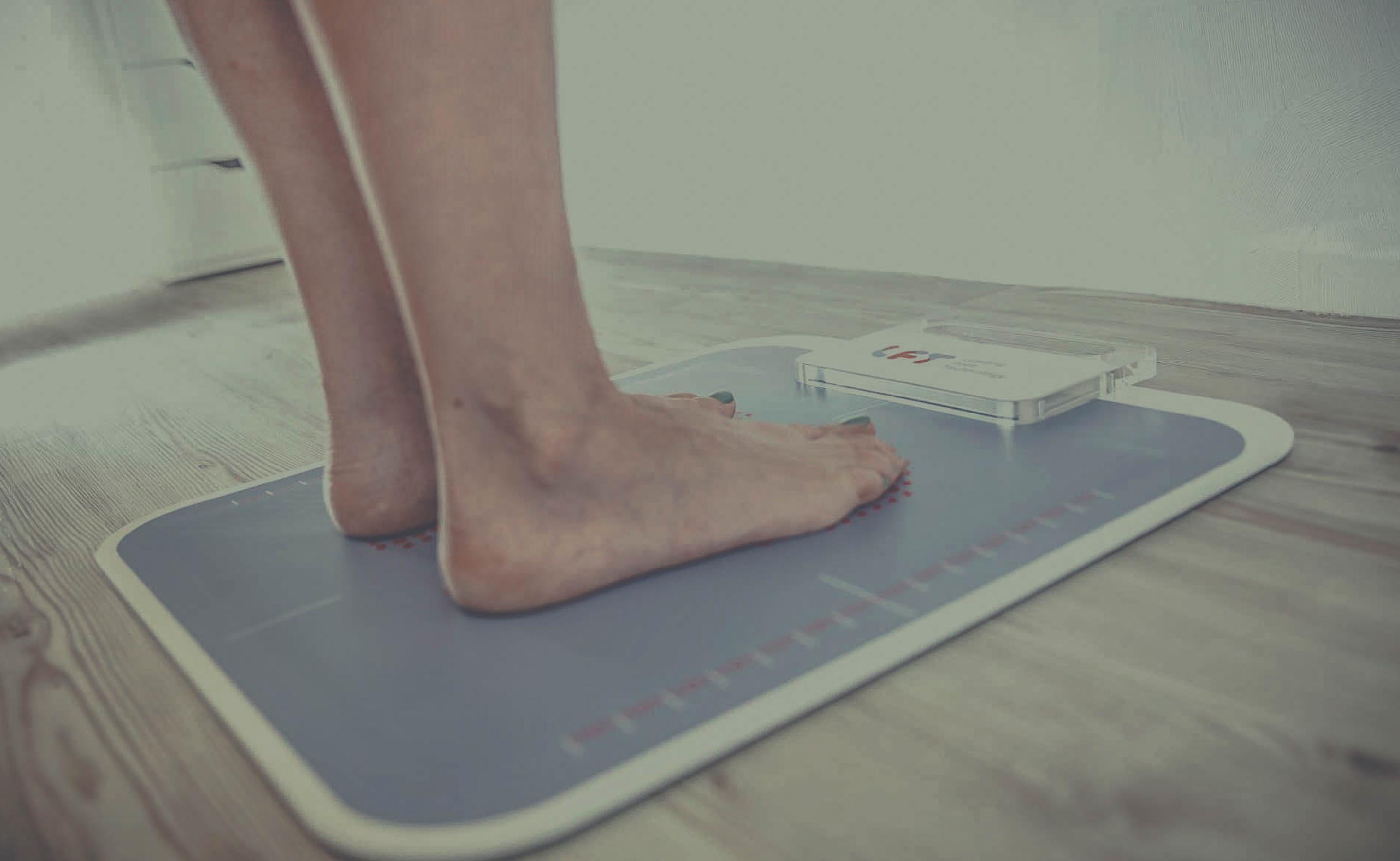 Dynamische afdruk van de voet middels een drukplaatmeting